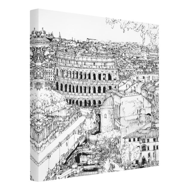 Canvas schilderijen City Study - Rome