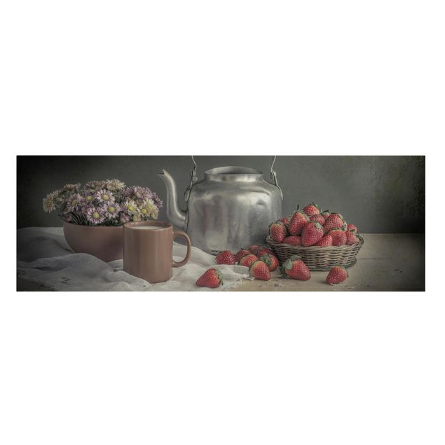 Canvas schilderijen Still Life with Strawberries