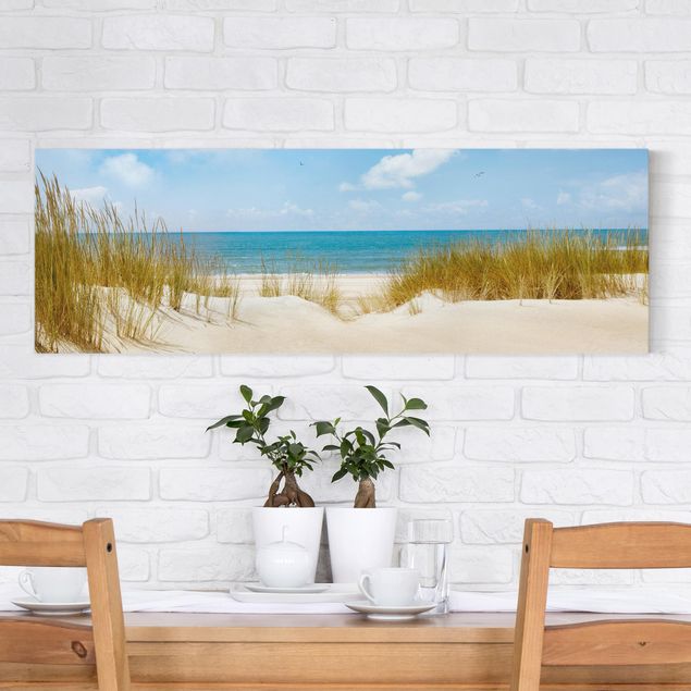 Canvas schilderijen Beach On The North Sea