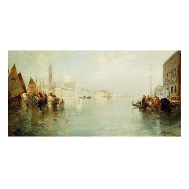 Canvas schilderijen Thomas Moran - Canal Grande