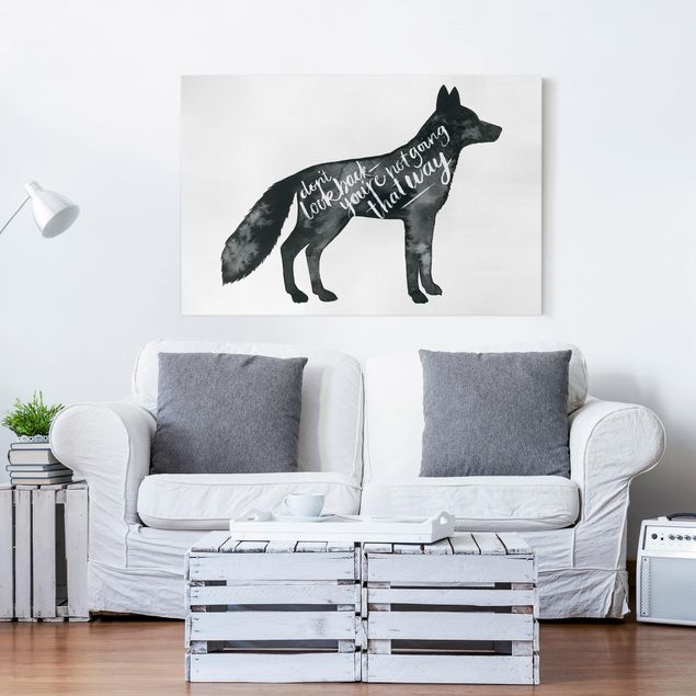 Canvas schilderijen Animals With Wisdom - Fox