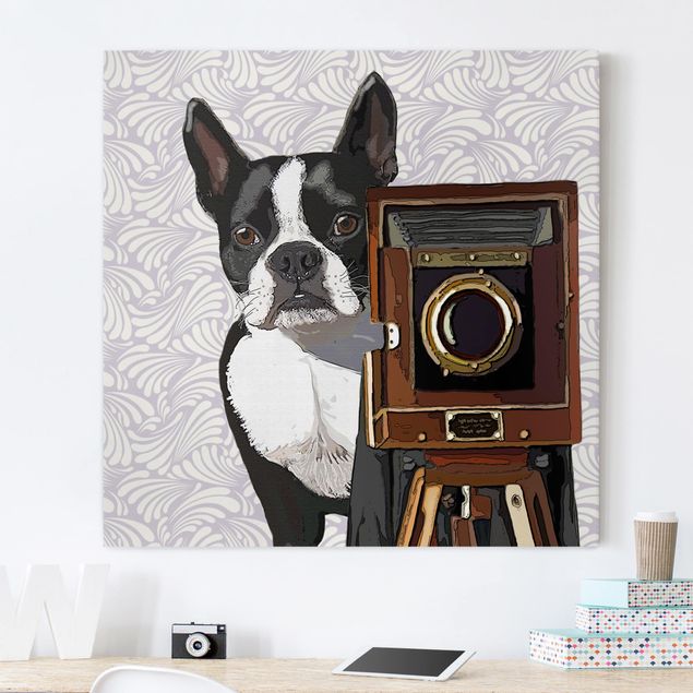 Canvas schilderijen Wildlife Photographer Terrier