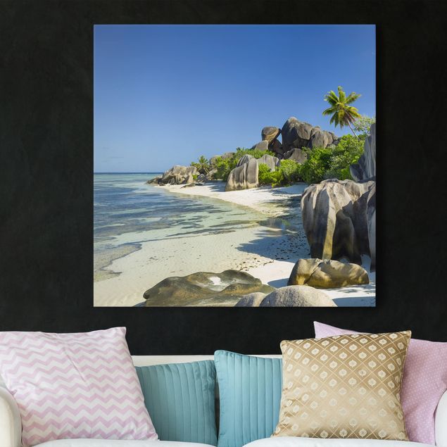 Canvas schilderijen Dream Beach Seychelles