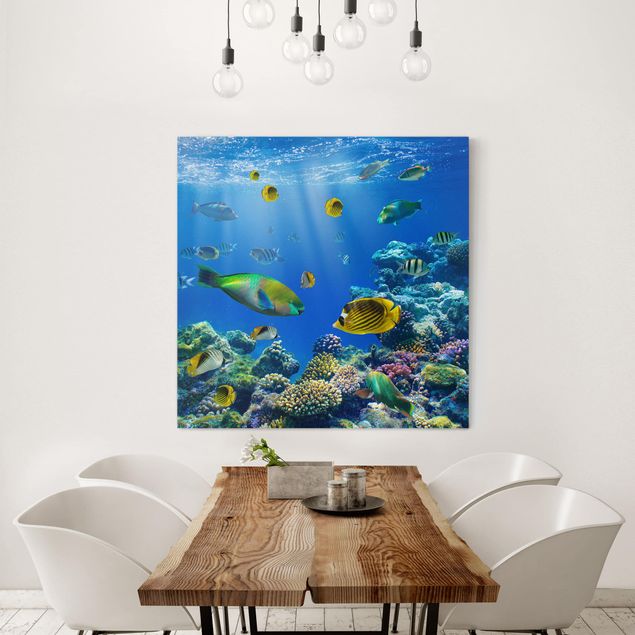 Canvas schilderijen Underwater Lights