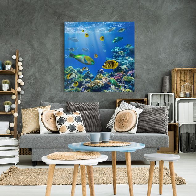 Canvas schilderijen Underwater Lights