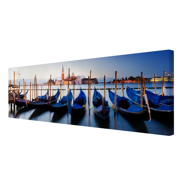 Canvas schilderijen Venice Gondolas
