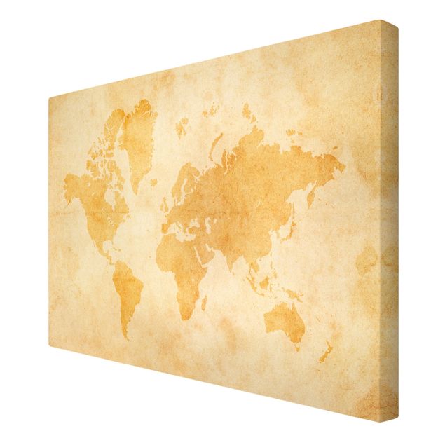 Canvas schilderijen Vintage World Map