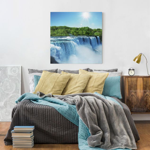 Canvas schilderijen Waterfall Scenery