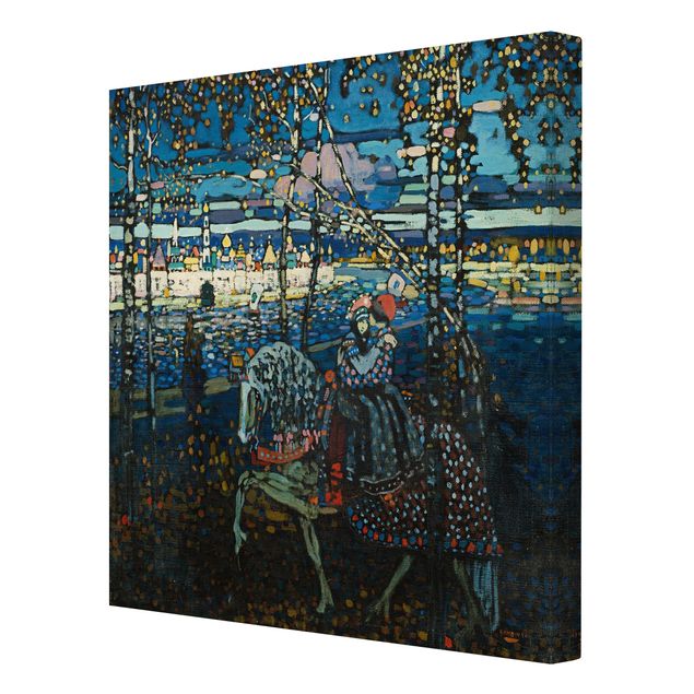 Canvas schilderijen Wassily Kandinsky - Riding Paar