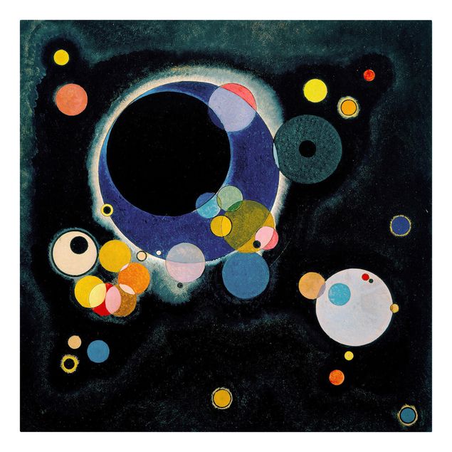 Canvas schilderijen Wassily Kandinsky - Sketch Circles