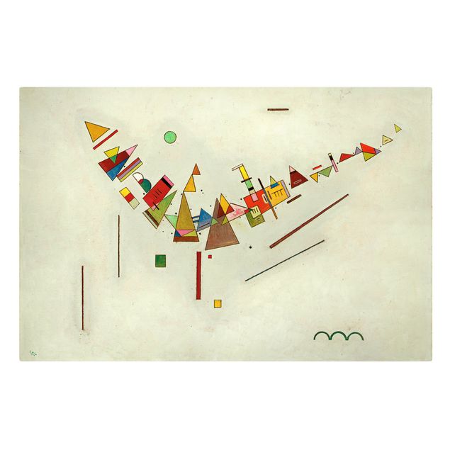 Canvas schilderijen Wassily Kandinsky - Angular Swing