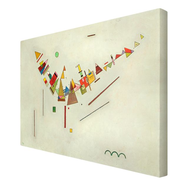 Canvas schilderijen Wassily Kandinsky - Angular Swing