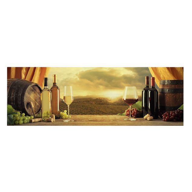 Canvas schilderijen Wine With A View