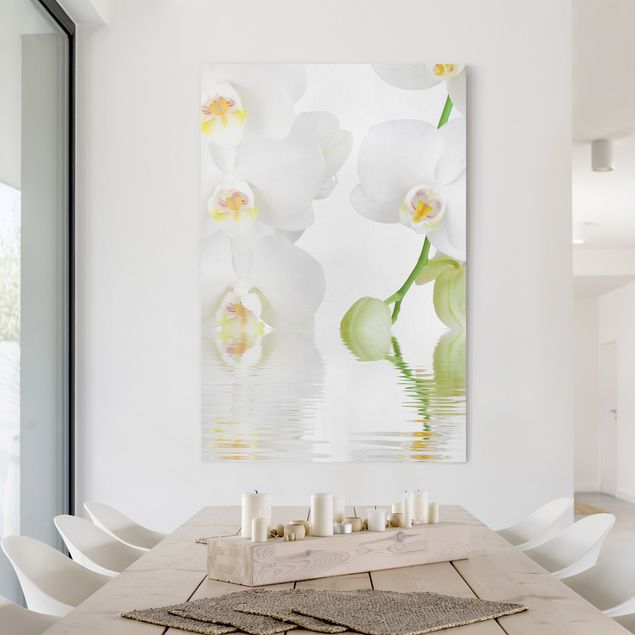 Canvas schilderijen Spa Orchid - White Orchid