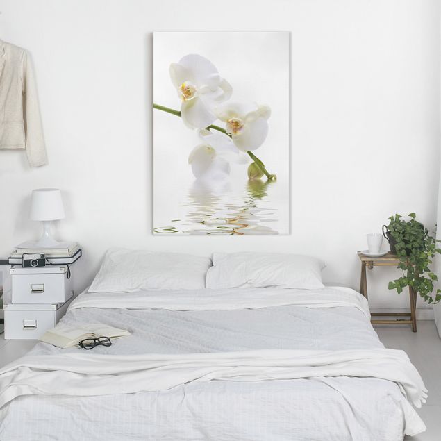 Canvas schilderijen White Orchid Waters