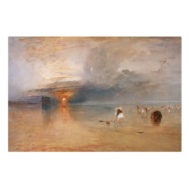 Canvas schilderijen William Turner - Beach At Calais