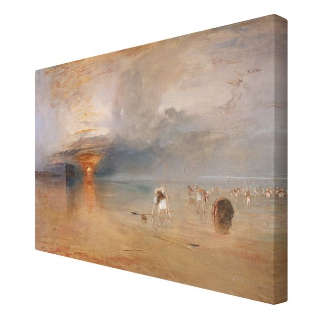 Canvas schilderijen William Turner - Beach At Calais
