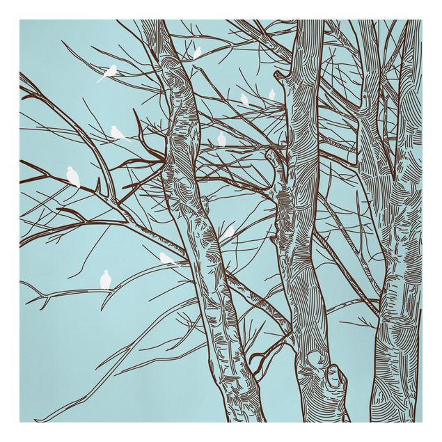 Canvas schilderijen Winter Trees