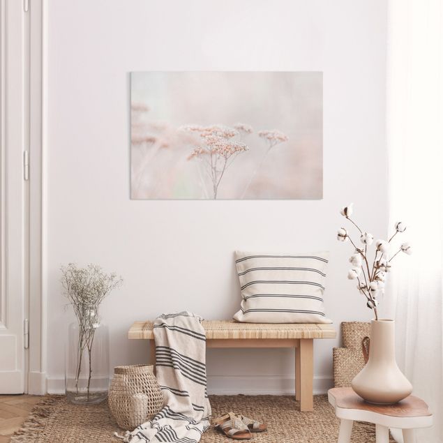 Canvas schilderijen Pale Pink Wild Flowers