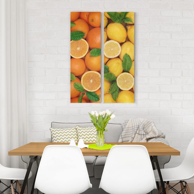 Canvas schilderijen - 2-delig  Citrus Fruit