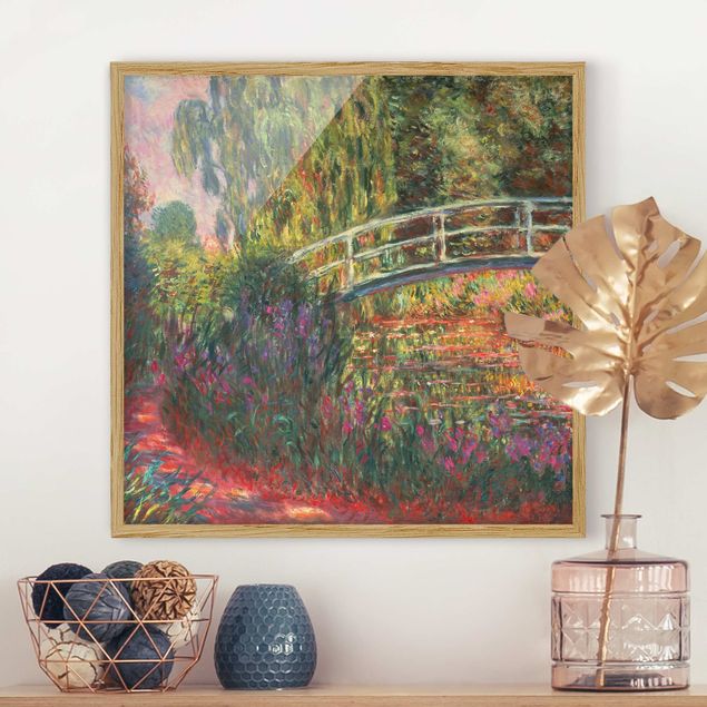 Ingelijste posters Claude Monet - Japanese Bridge In The Garden Of Giverny