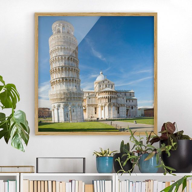 Ingelijste posters The Leaning Tower of Pisa
