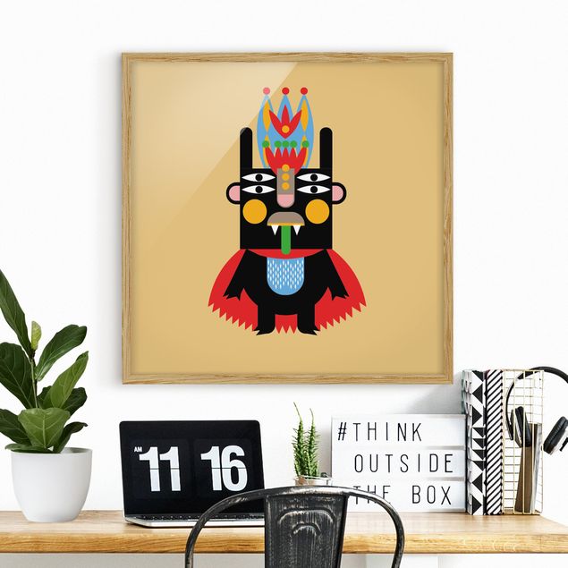 Ingelijste posters Collage Ethno Monster - King