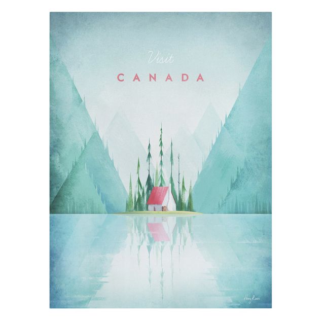 Canvas schilderijen Travel Poster - Canada