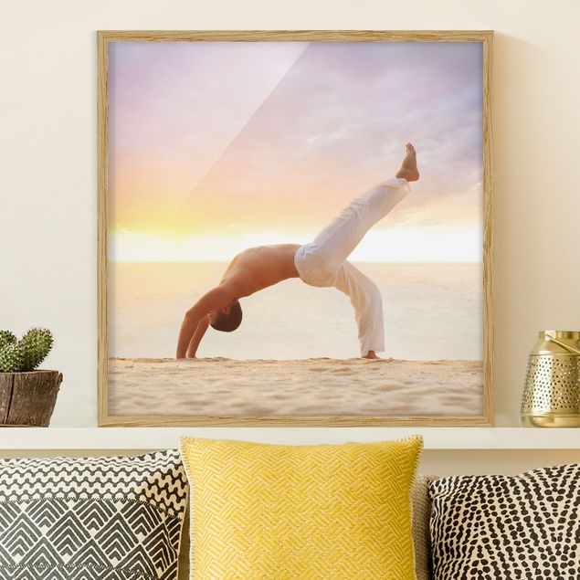Ingelijste posters Yoga In The Morning