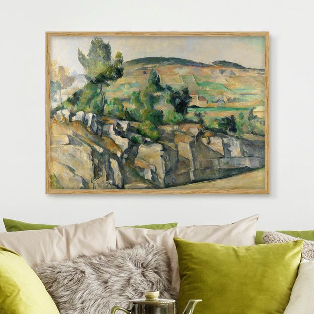 Ingelijste posters Paul Cézanne - Hillside In Provence