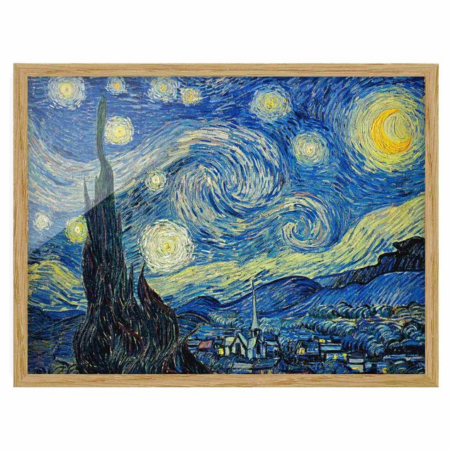 Ingelijste posters Vincent Van Gogh - The Starry Night