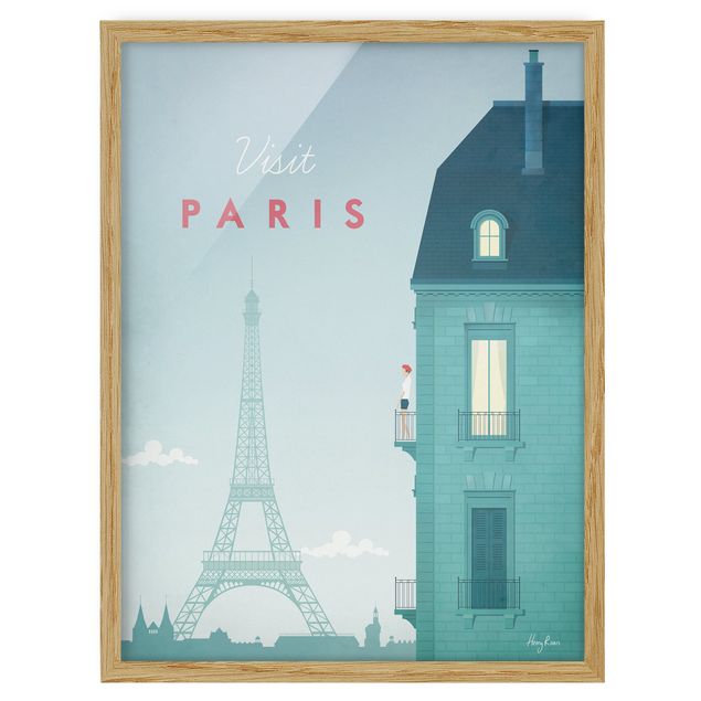 Ingelijste posters Travel Poster - Paris
