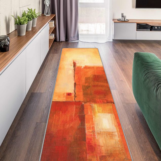 tapijt modern Abstract Orange Brown