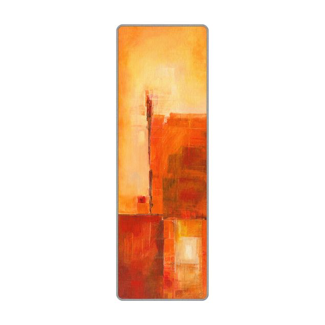 Vloerkleed - Abstract Orange Brown