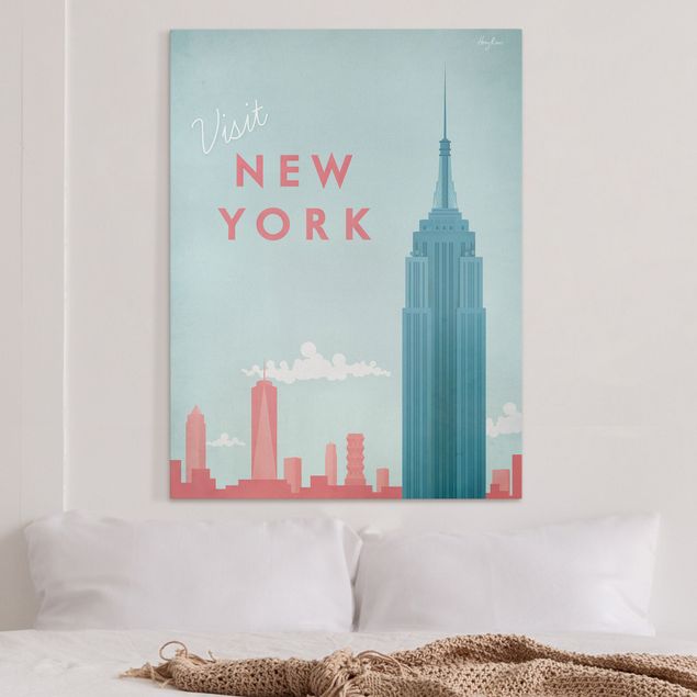 Canvas schilderijen Travel Poster - New York