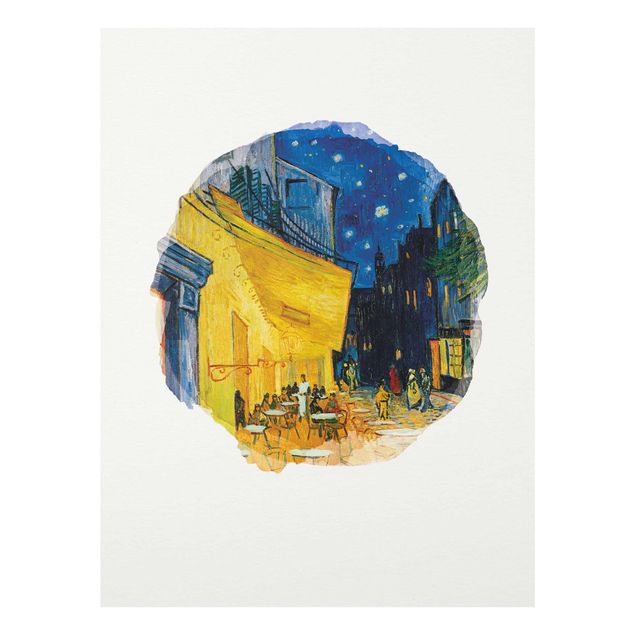 Glasschilderijen WaterColours - Vincent Van Gogh - Cafe Terrace In Arles