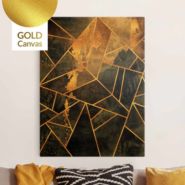 Canvas schilderijen - Goud Onyx With Gold
