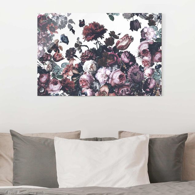 Glas Magnetboard Old Masters Flower Rush With Roses Bouquet