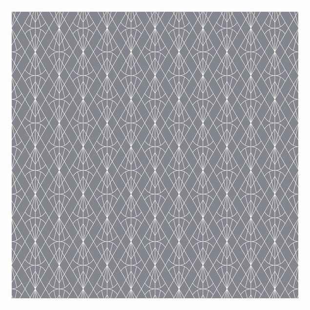 Fotobehang Art Deco Diamond Pattern In Front Of Gray XXL