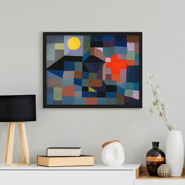 Ingelijste posters Paul Klee - Fire At Full Moon