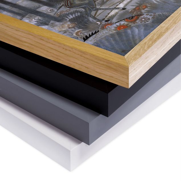 Ingelijste posters Jean Dunand - Gazelles – Lacquered Wood Panel