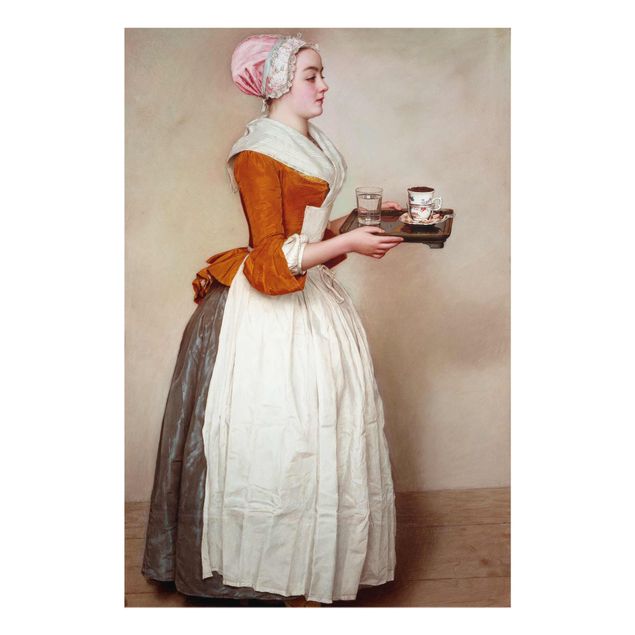 Glasschilderijen Jean Etienne Liotard - The Chocolate Girl