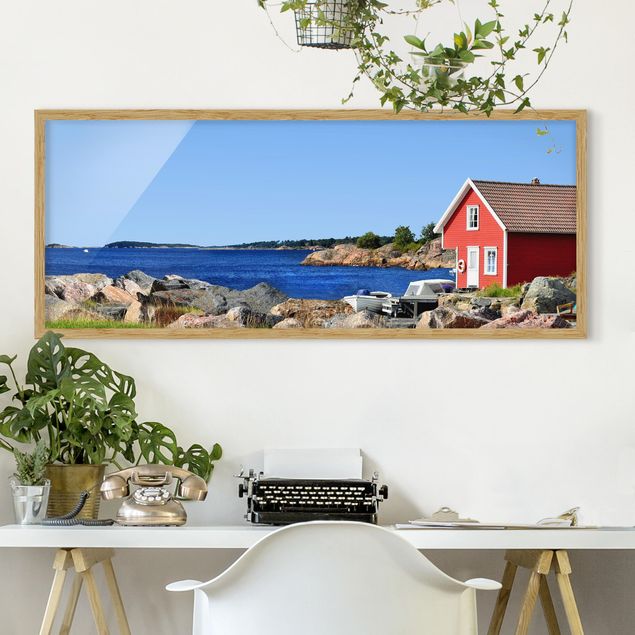 Ingelijste posters Holiday in Norway