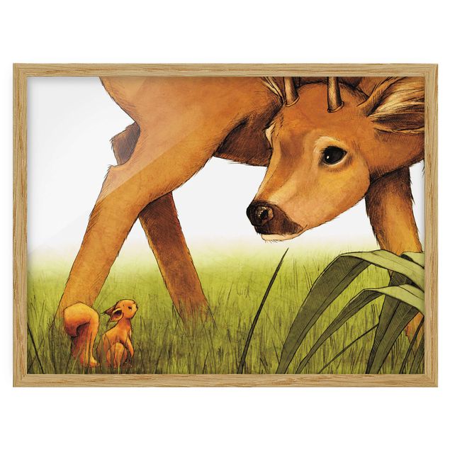 Ingelijste posters Einhörnchen Meets The Deer