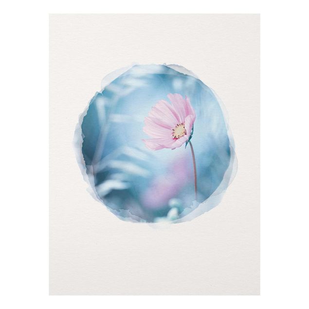 Glasschilderijen WaterColours - Bloom In Pastel