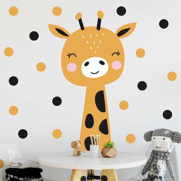 Muurstickers giraf Baby Giraffe