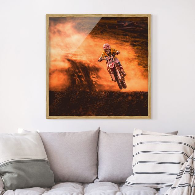 Ingelijste posters Motocross In The Dust