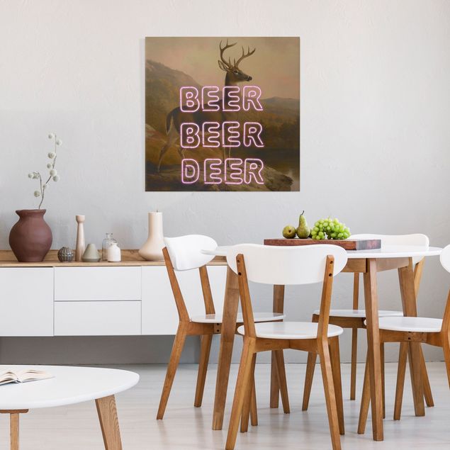 Canvas schilderijen Beer Beer Deer