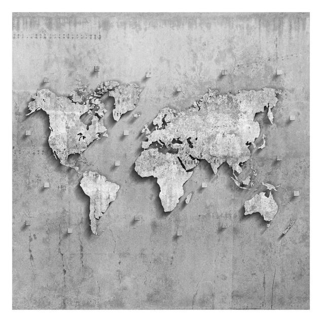 Fotobehang Concrete World Map