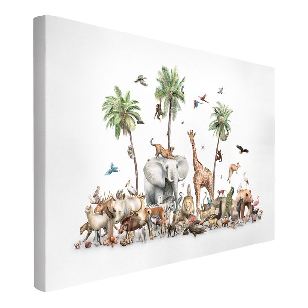 Canvas schilderijen - Enchanting animal world